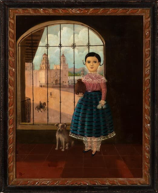 Niña Mexicana Con Olla de Horacio Rentería Rocha