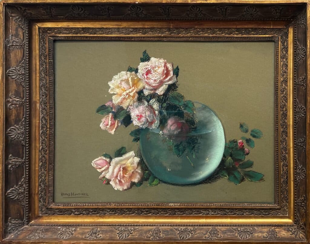 Flowers in a vase de Alfredo Ramos Martínez - Pastels on paper