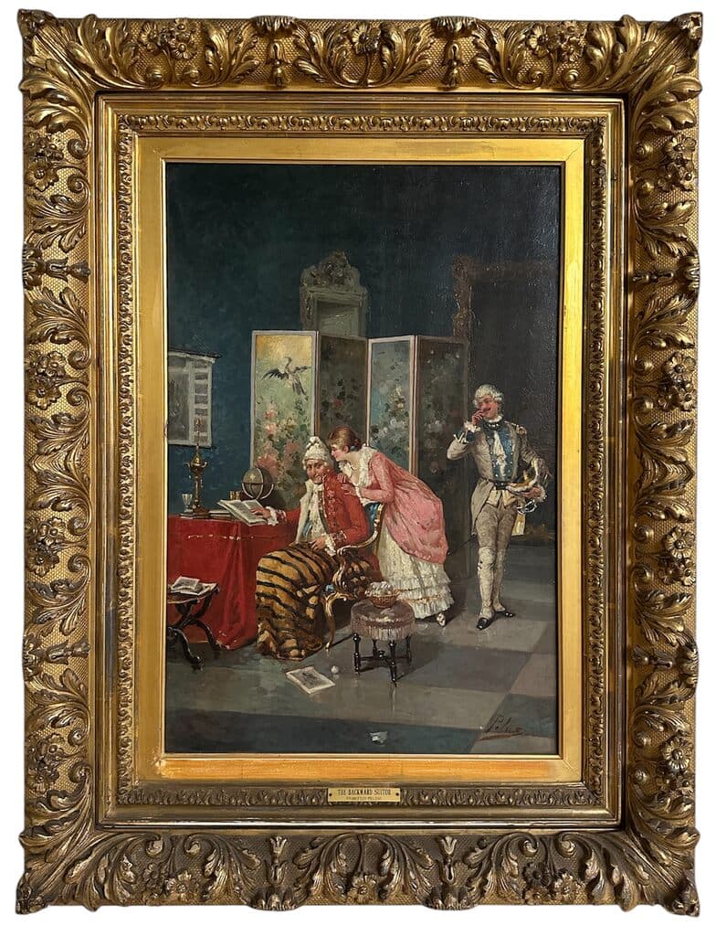Una richiesta di nozze de Francesco Peluso - Oil on board, Siglo XIX