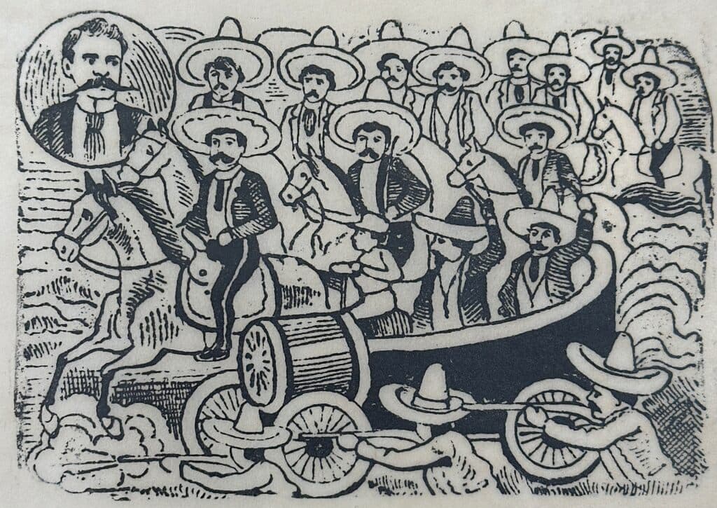Original Woodcut on Rice Paper de José Guadalupe Posada - Woodcut print on handmade paper, Circa 1890