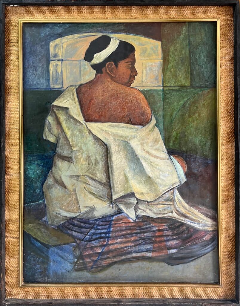 Seated Woman de Roberto Montenegro - Oil on canvas, 1940-1950