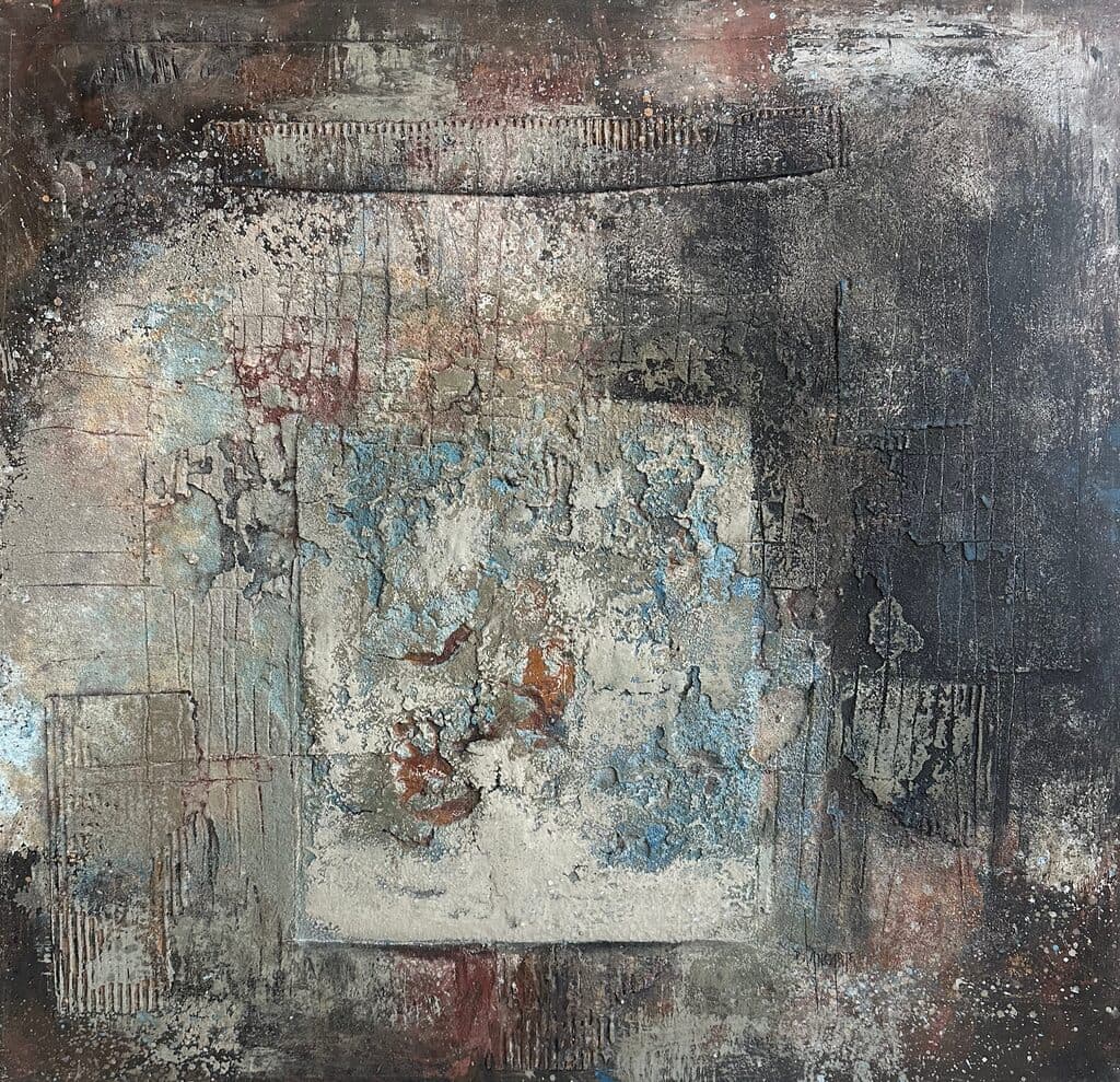 Azul en la Sombra de Álvaro Blancarte - Mixed media on canvas, 1992