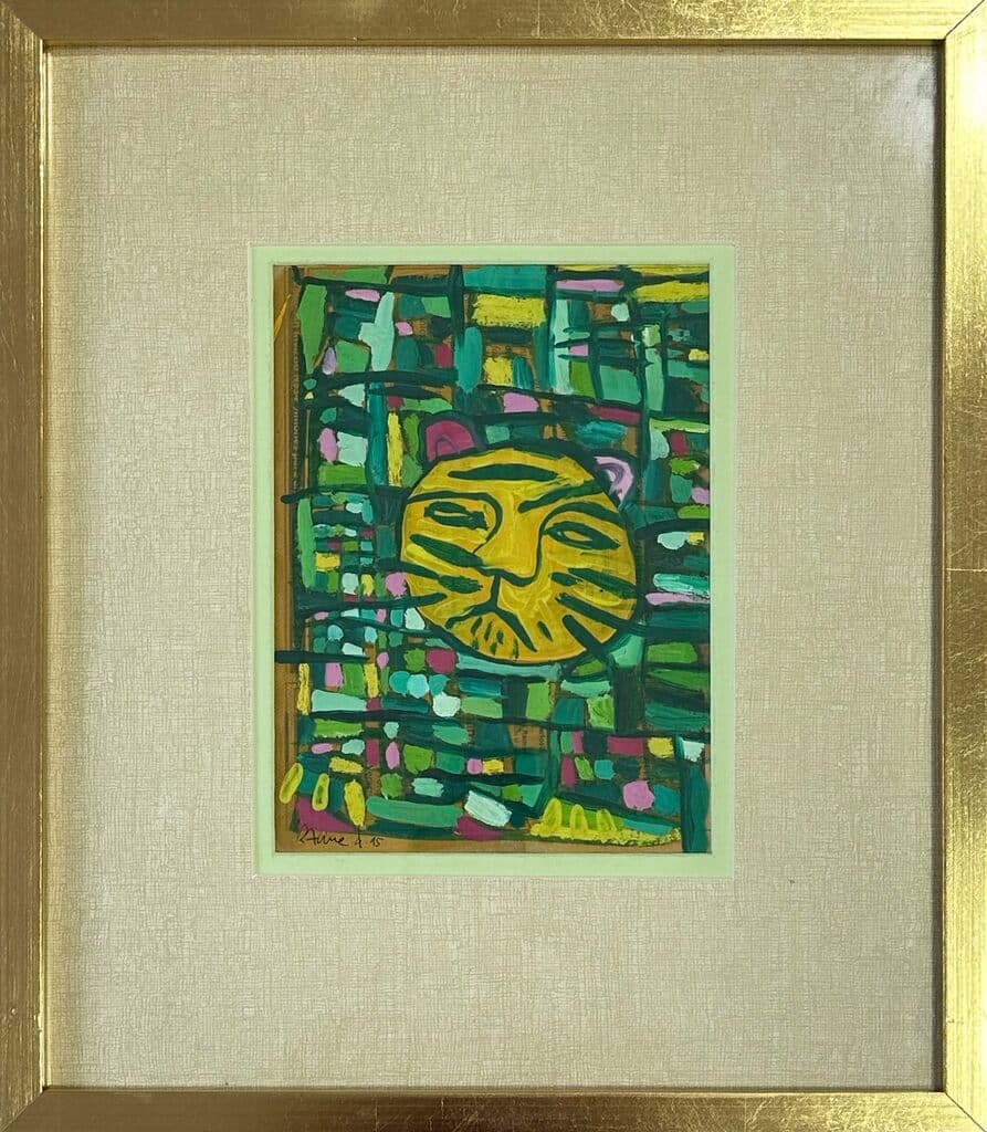 Tigre DR de Claudio Favier Orendain - Gouache on paper, 1995