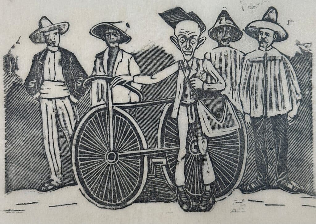 Original Woodcut on Rice Paper de José Guadalupe Posada - Woodcut print on handmade paper, Circa 1890