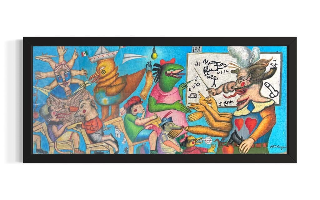 Escuela de Alejandro Colunga - Mixed media on paper, 1990s