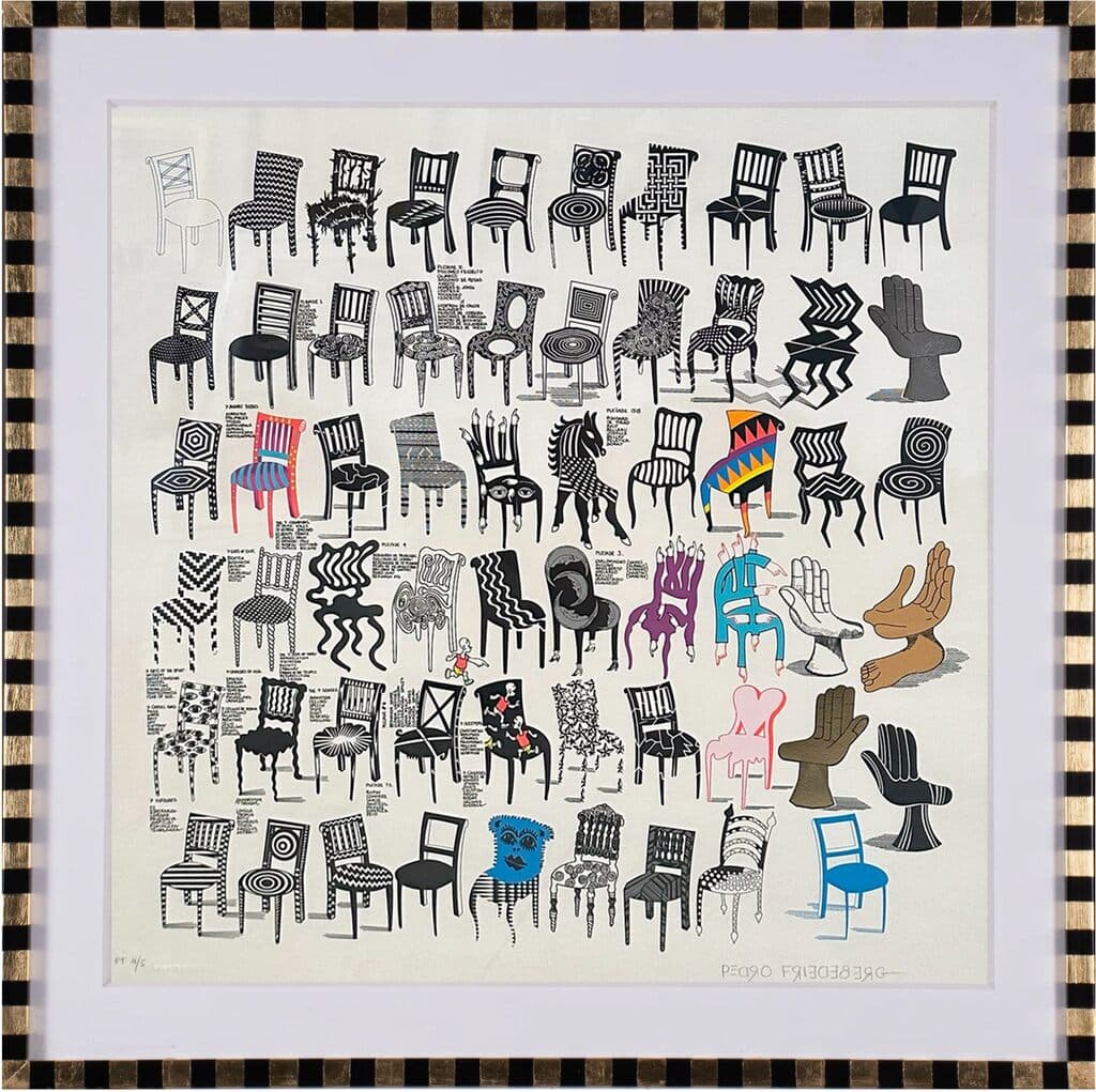 Sillas de Pedro Friedeberg - Screenprint on paper, 2000-2015