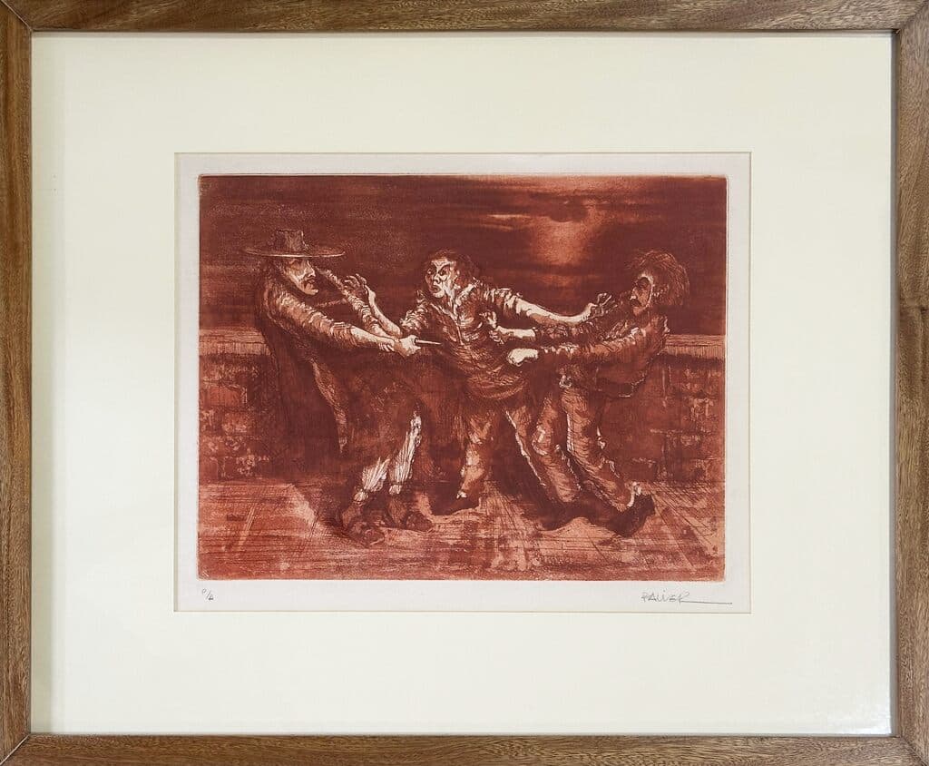 El Asalto de Claudio Favier Orendain - Etching