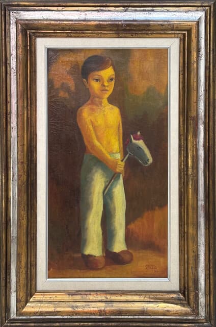 Niño con caballito de palo de José Chávez Morado