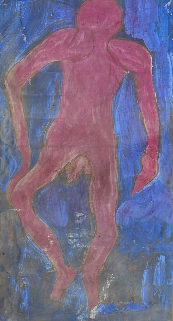 Hombre Desnudo de Jesus "Chucho" Reyes Ferreira - Mixed Media on paper, 1960s