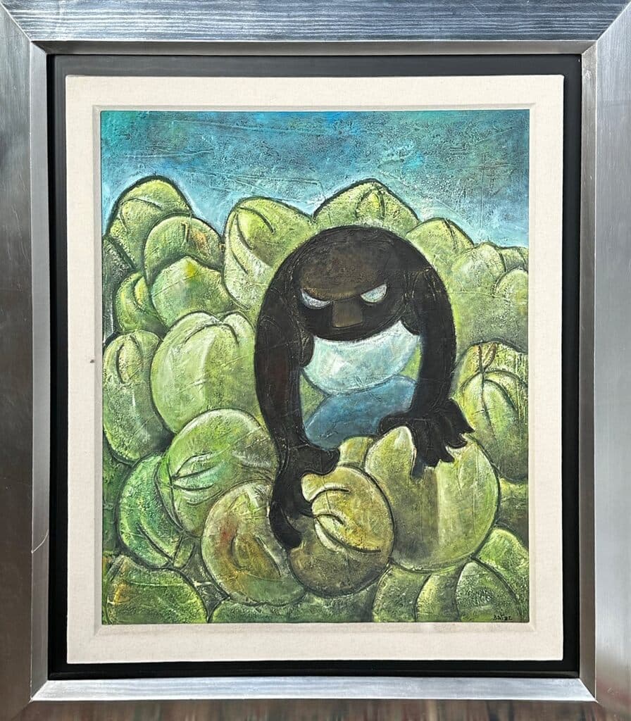 Hombre con Cocos de Francisco Bataz - Oil on canvas, 2018