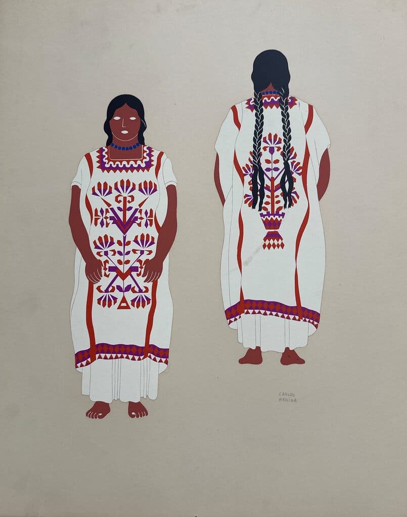 Custom of Mexico Series de Carlos Merida - Screenprint on paper, 1970s