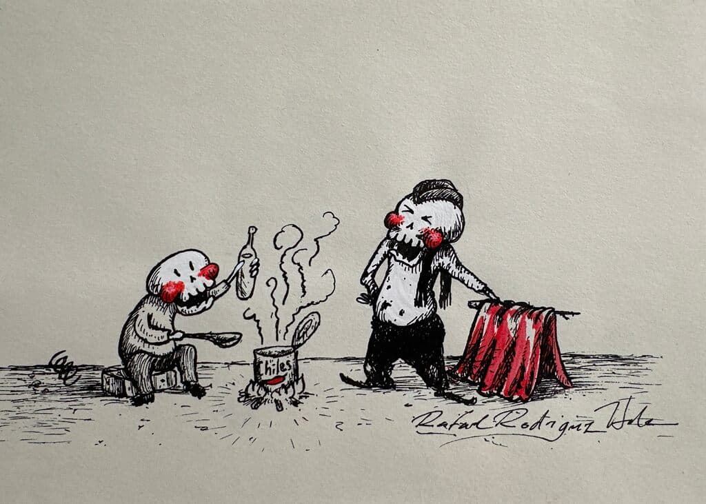 Chiles de Rafael Rodriguez - Ink on paper, 2020s