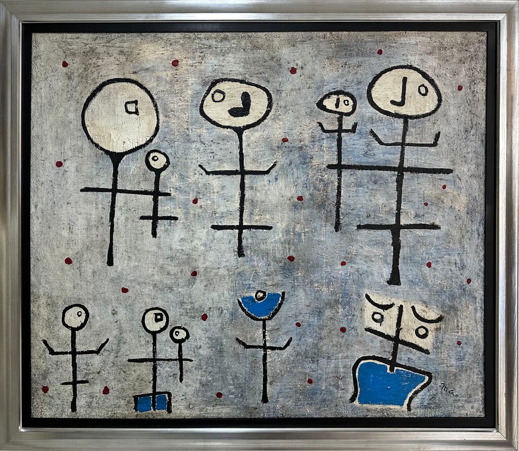 Personajes de Mathias Goeritz - Oil on coated jute, 1960s