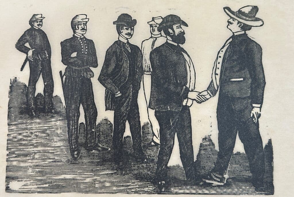 Original Woodcut on Rice Paper de José Guadalupe Posada - Woodcut print on handmade paper, Circa 1890