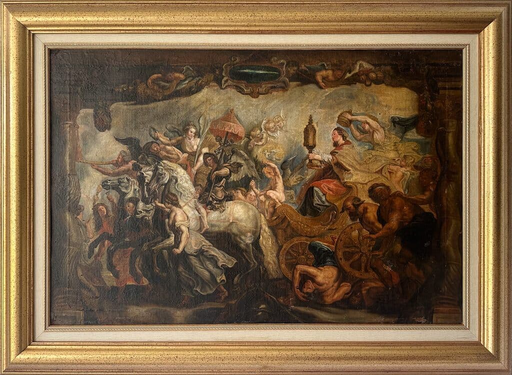 El triunfo de la iglesia de Circle of Sir Peter Paul Rubens - Oil on canvas, 1600´s