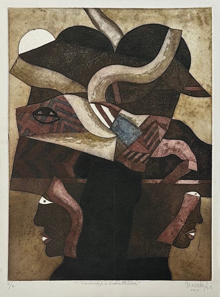 Homenaje a Juan Pablos de Javier Arevalo - Etching, 1987