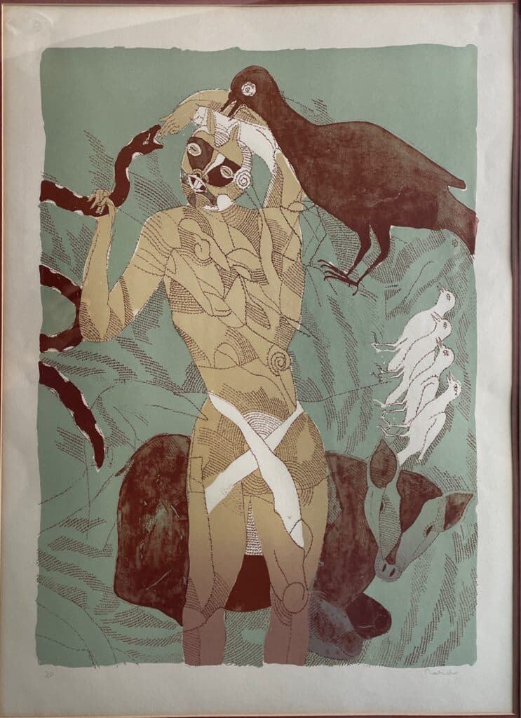 Hombre con Cara de Conejo de Francisco Toledo - Lithography, 1990s