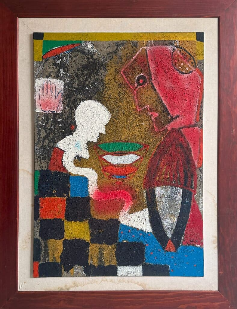 Envinado (de la serie tequilum tremens) de Alberto Ramírez - Oil and pigments on linen, 1996