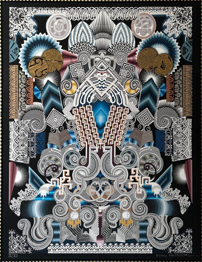 Churriazteca Azul o Traducción Otomi de Pedro Friedeberg - Digital Print on Canvas, 2018