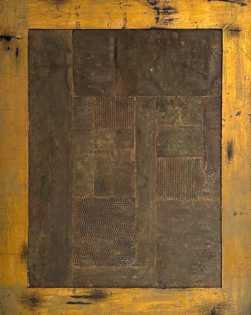 Mensaje de Mathias Goeritz - Perforated metal sheet on wood, 1960´s