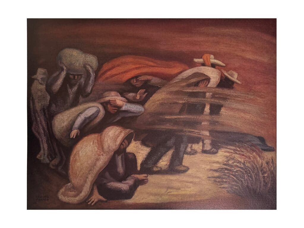 Perdidos en el desierto de José Chávez Morado - Lithograph