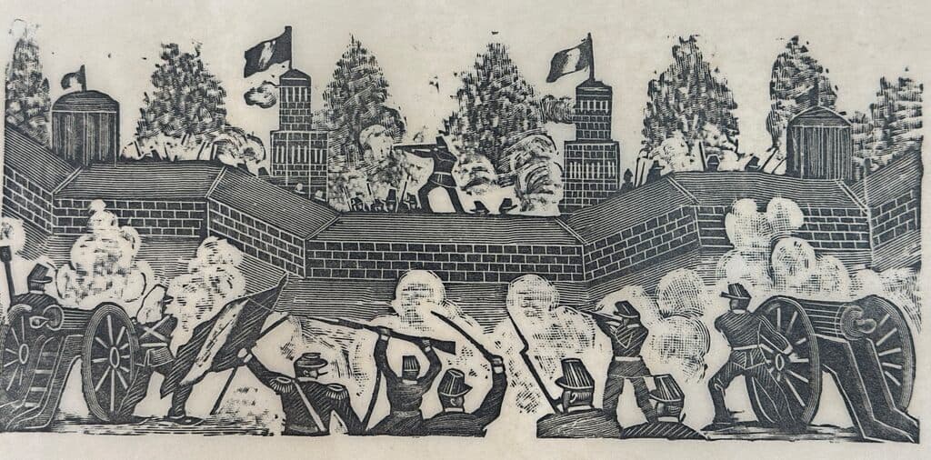 Original Woodcut on Rice Paper de José Guadalupe Posada - Woodcut print on handmade paper, Circa 1890