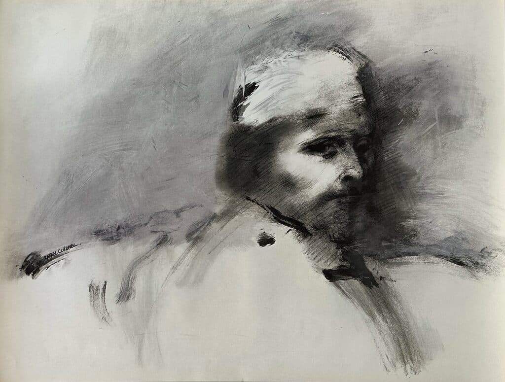 Portrait from Galeria de Arte Misrachi de Rafael Coronel - Offset Lithograph, signed in the plate, 1978