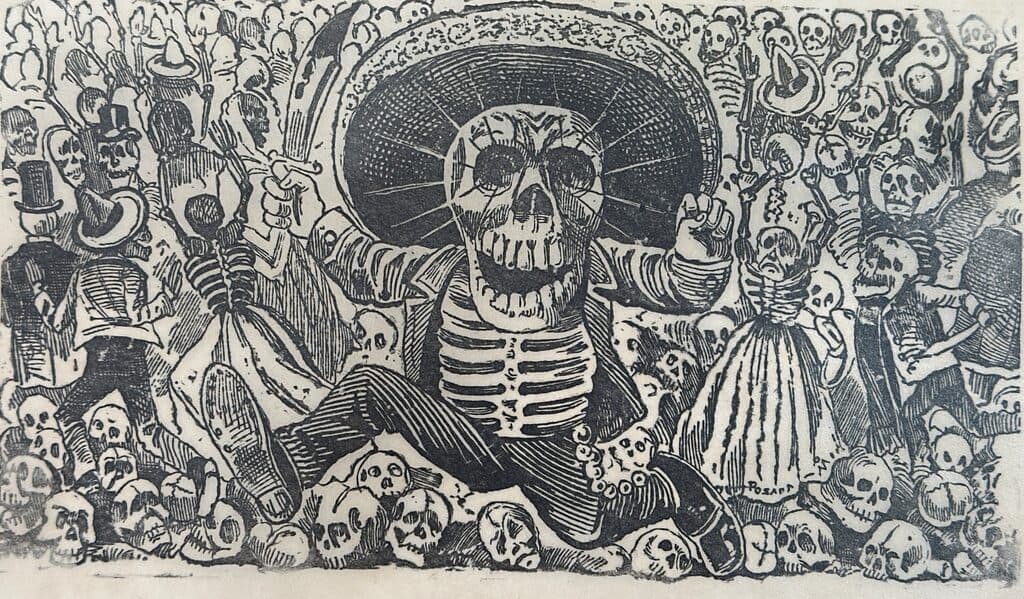 Original Woodcut on Rice Paper de José Guadalupe Posada - Woodcut print on handmade paper, Circa 1890