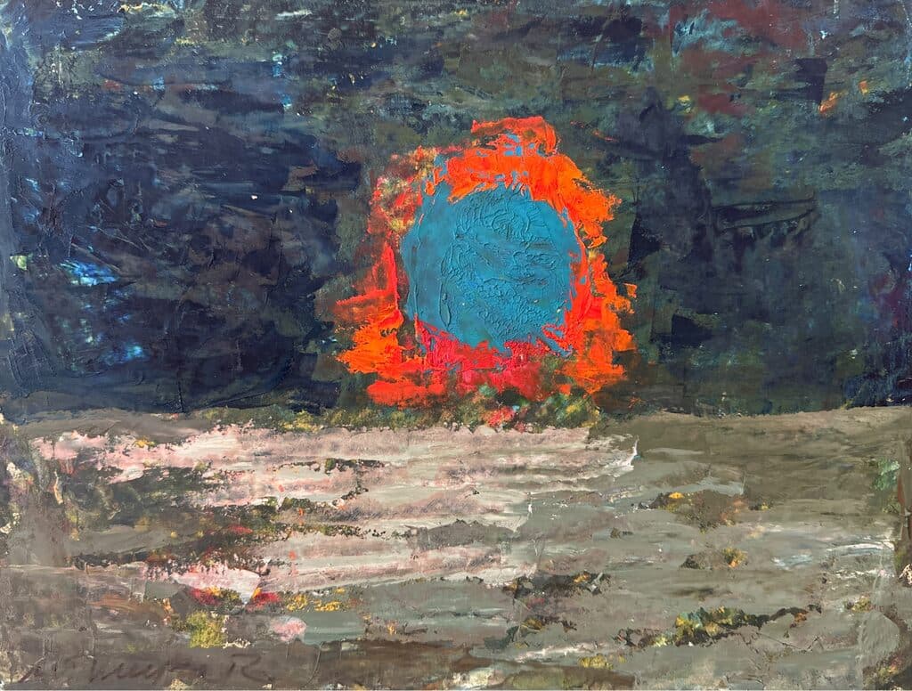 Landscape de María Teresa Vieyra - Oil on Paper, 1960s