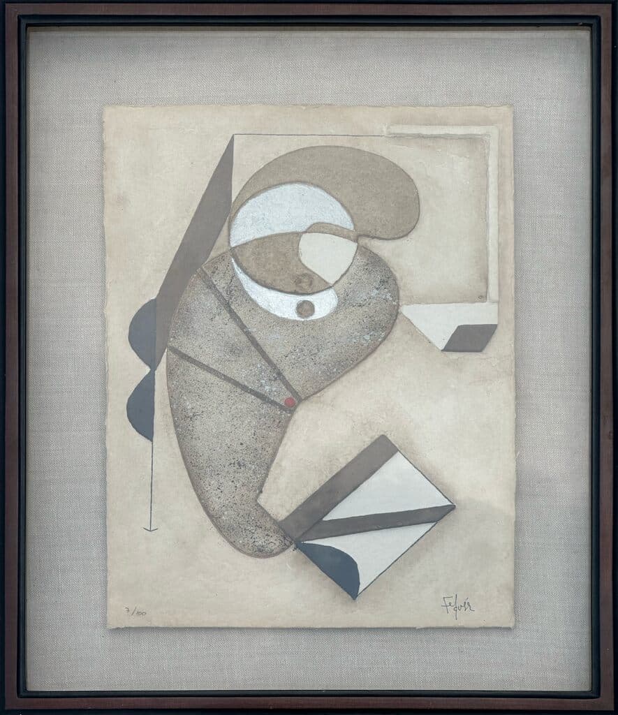 Autobiografía de la Creación de Manuel Felguérez - Mixograph on handmade paper