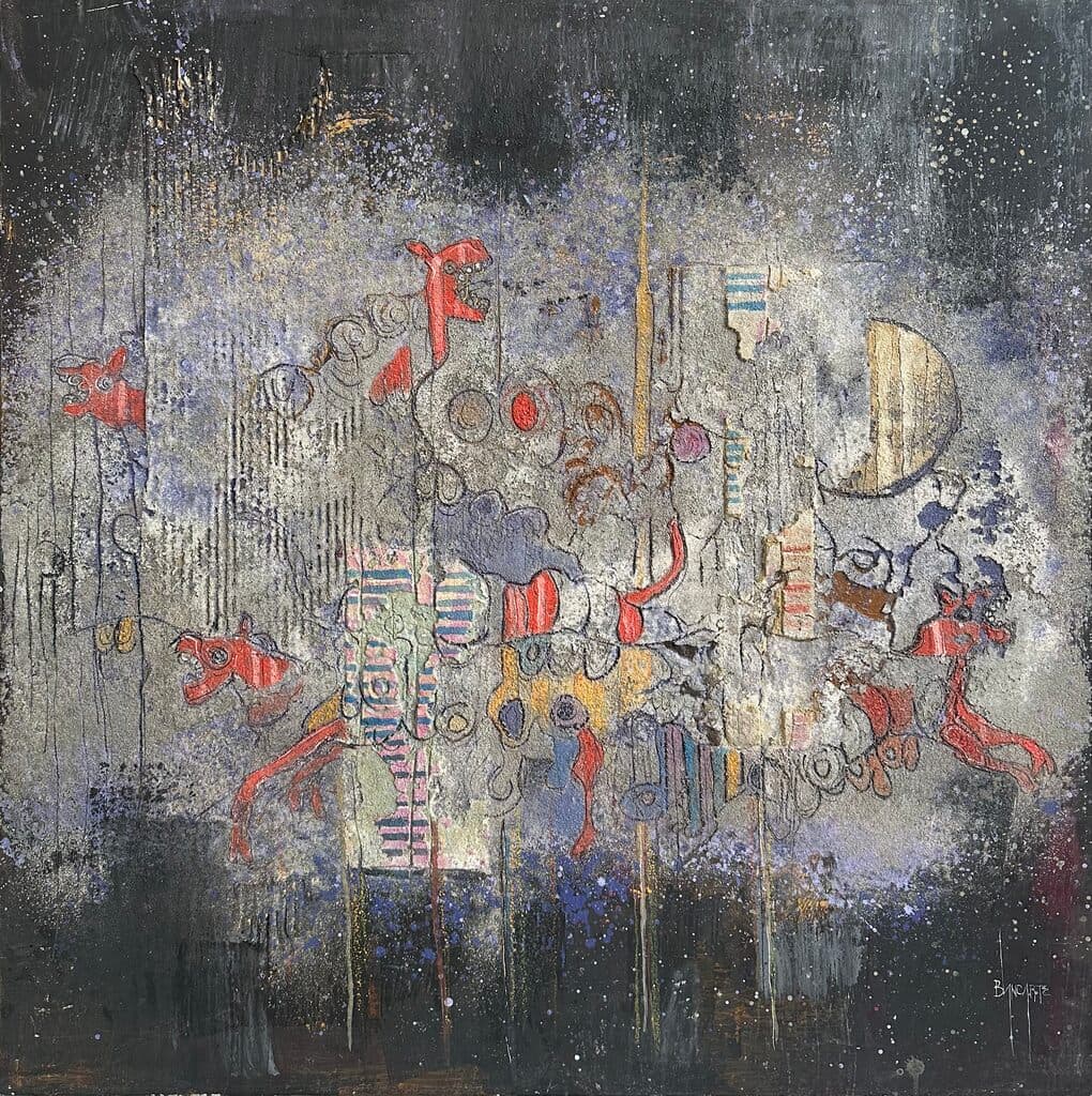 Los Perros Rojos de Álvaro Blancarte - Mixed media on canvas, 1992