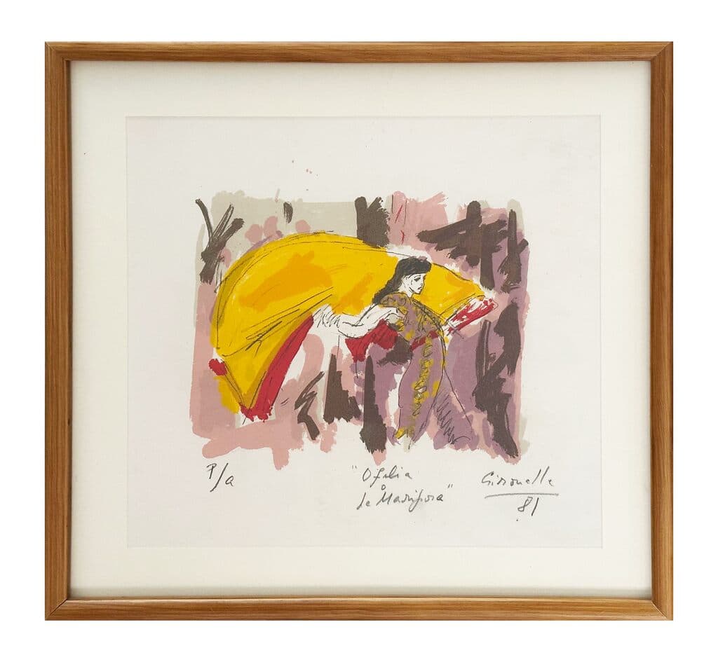 Ofelia Ole Mariposa de Alberto Gironella - Lithograph, 1981