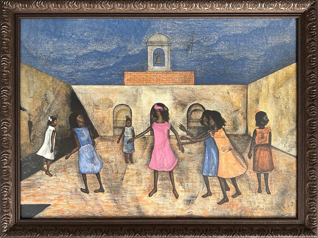 Gallinita Ciega de Gustavo Montoya - Lithograph, 1985