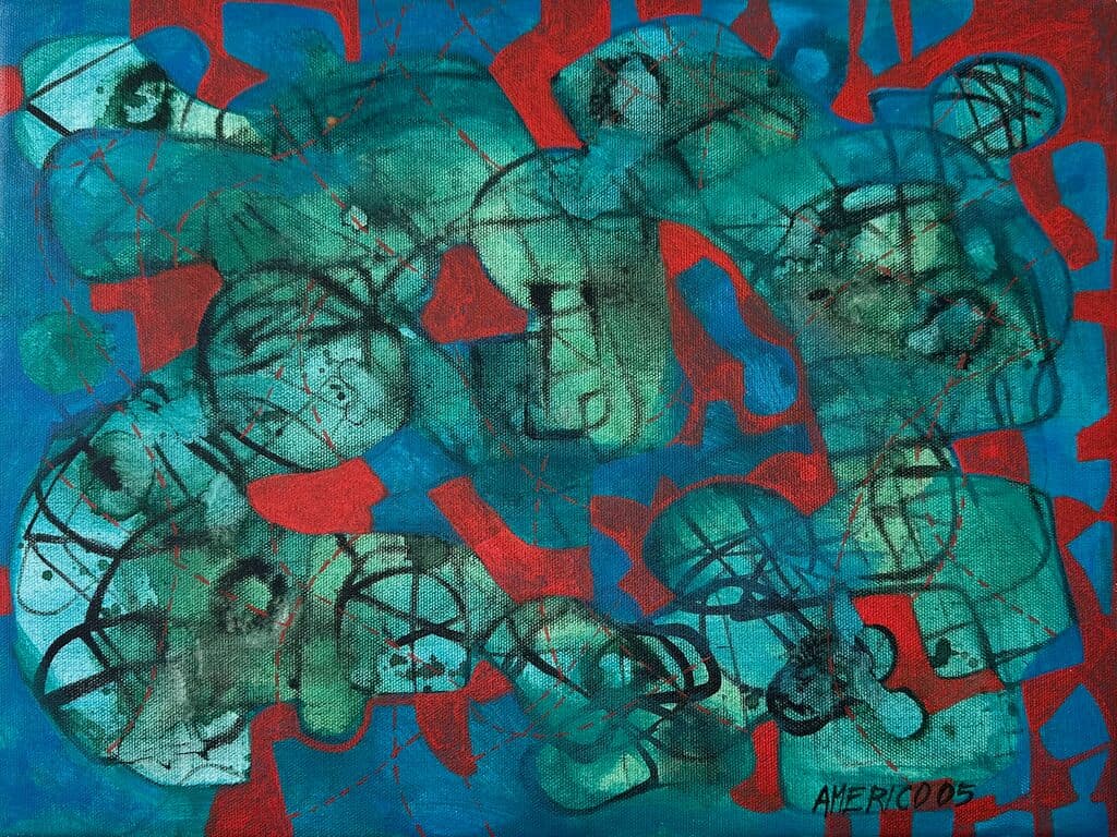 Sin título de Américo Hernández - Mixed media on canvas mounted on foam board, 2005
