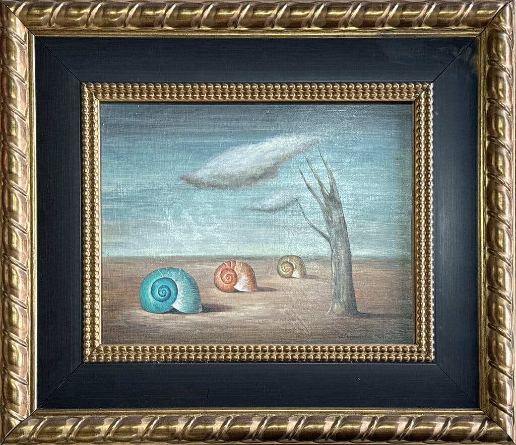 A Long Way to Go de Gertrude Abercrombie - Oil on Masonite, 1964