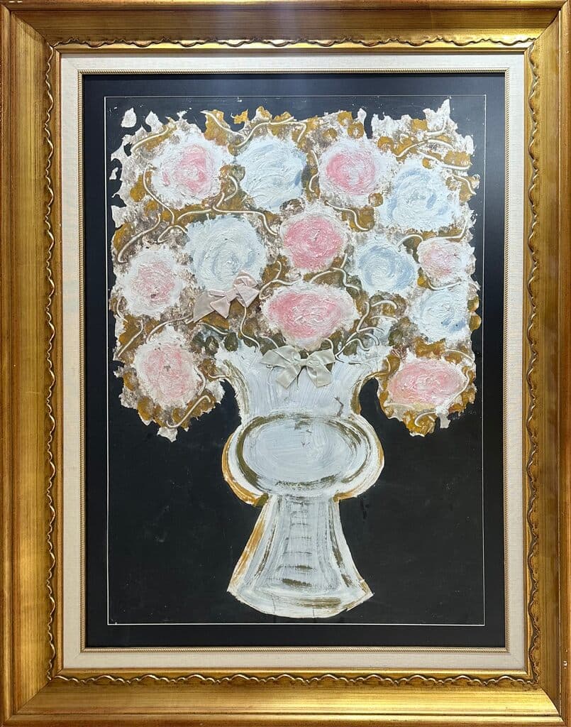 Flowers in a Vase de Jesus "Chucho" Reyes Ferreira - Tempera on paper, 1960s