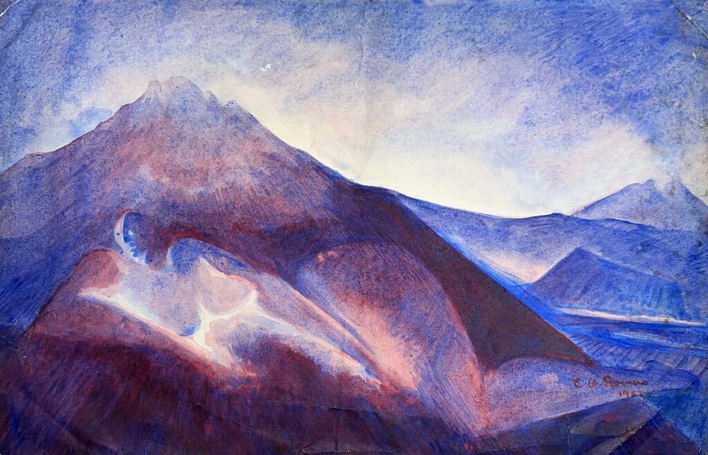 Untitled, Volcano Woman de Carlos Orozco Romero - Mixed media on paper, 1962