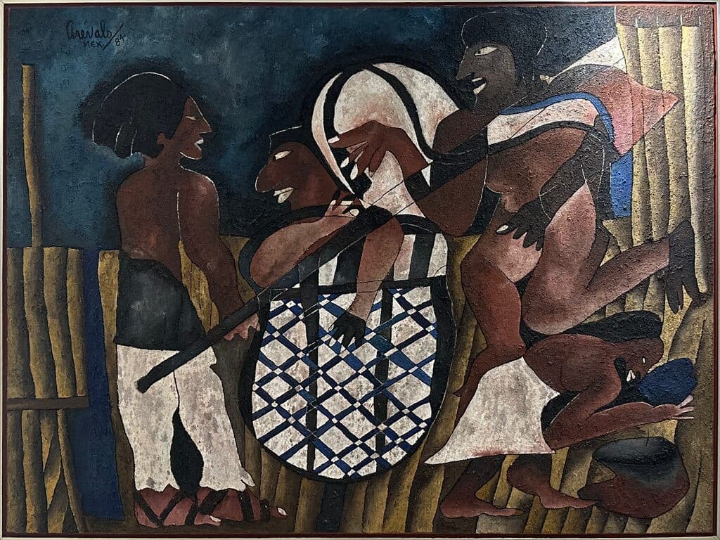 Sin título de Javier Arevalo - Oil and sand on canvas, 1984