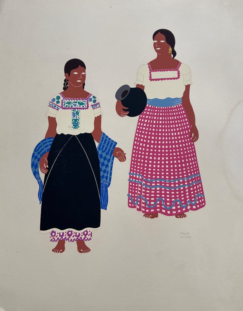 Custom of Mexico Series de Carlos Merida - Screenprint on paper, 1970s