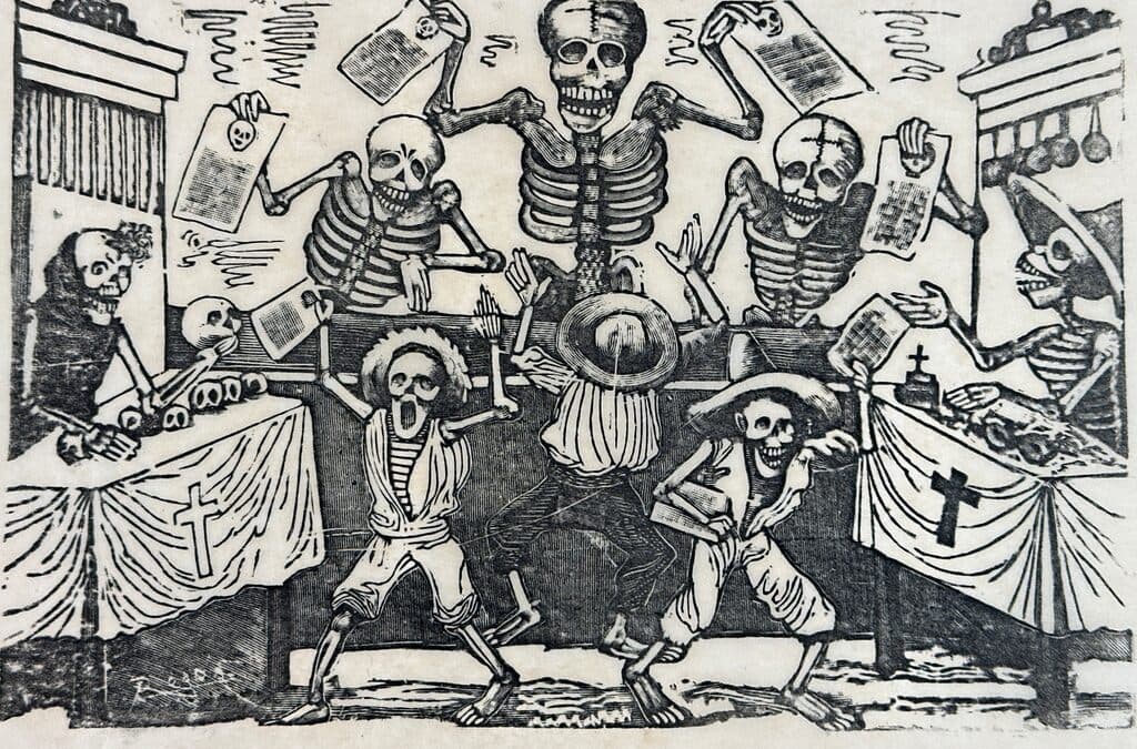 Original Woodcut on Rice Paper de José Guadalupe Posada - Woodcut print on handmade paper, Circa 1890