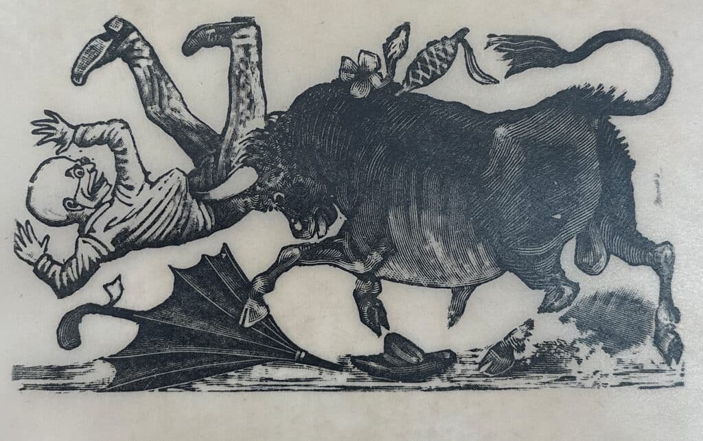 Original Woodcut on Rice Paper de José Guadalupe Posada - Woodcut print on handmade paper, Circa 1890