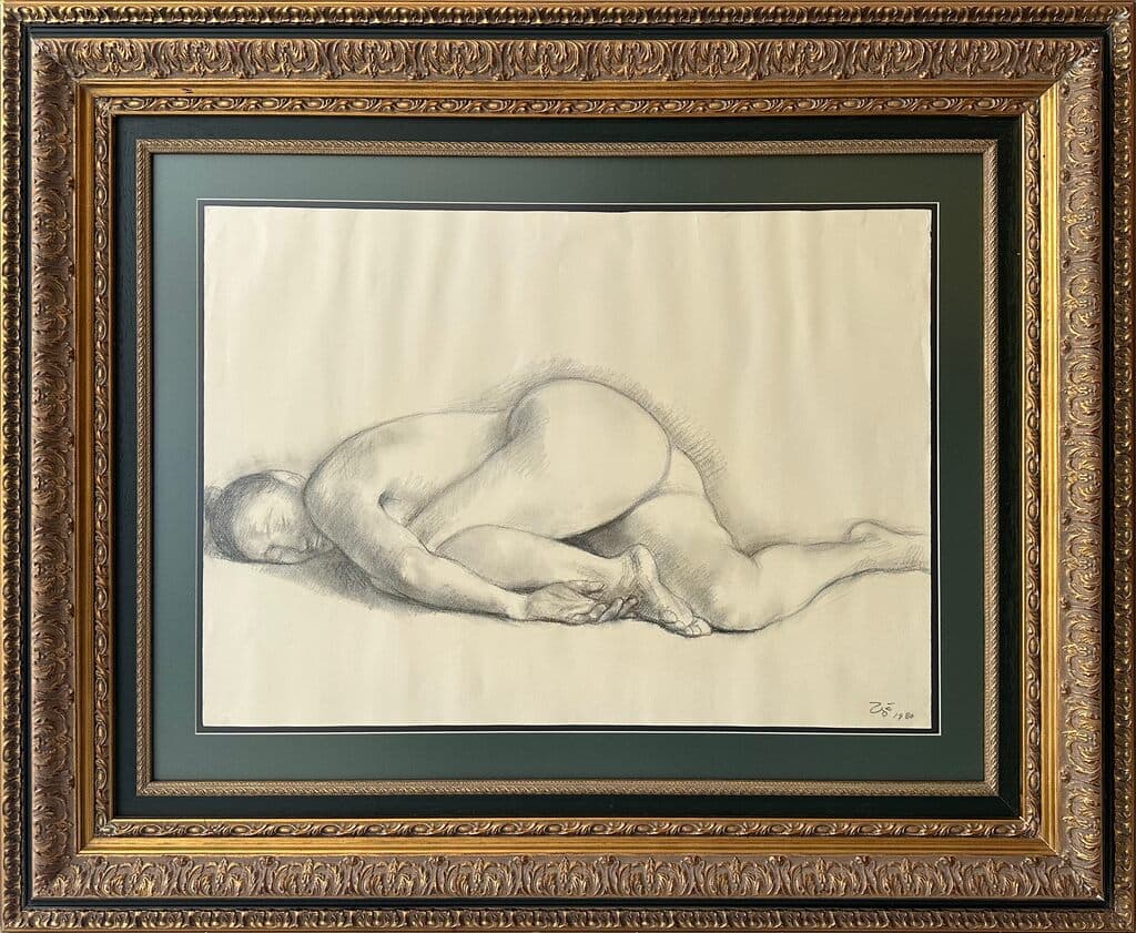 Desnudo de Mujer de Francisco Zúñiga - Graphite on paper, 1980