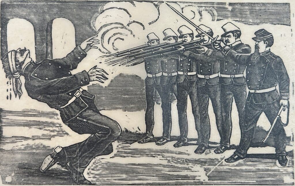 Original Woodcut on Rice Paper de José Guadalupe Posada - Woodcut print on handmade paper, Circa 1890