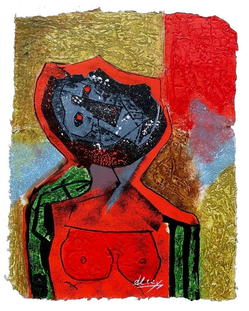 Character de Alejandro Santiago - Mixography on paper