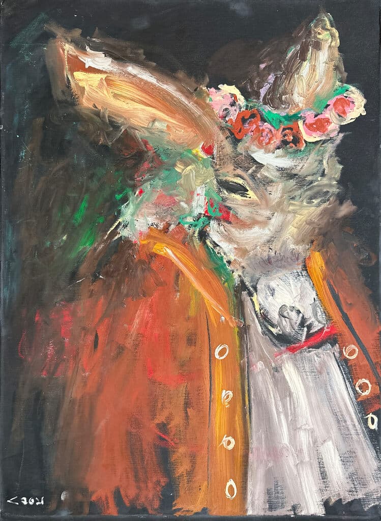 Midsummer Donkey de Dario Sandoval - Oil on canvas, Mixed media, 2021