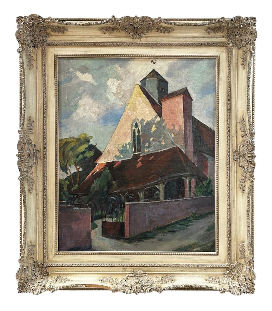 Village Church de Angelina Beloff - Oil on canvas, 1910s-1920s