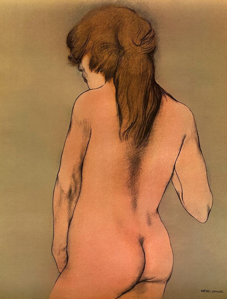 Portrait from Galeria de Arte Misrachi de Rafael Coronel - Offset Lithograph, signed in the plate, 1978