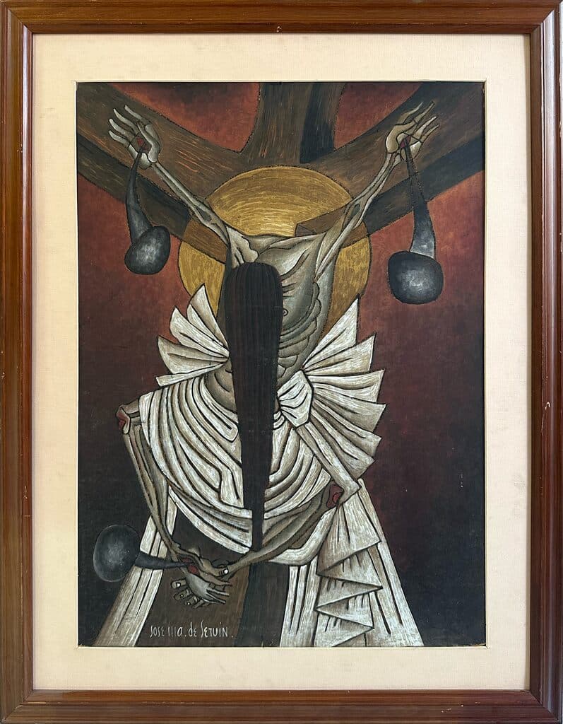 Untitled, Crucifix de Jose Maria de Servin - Mixed media on board