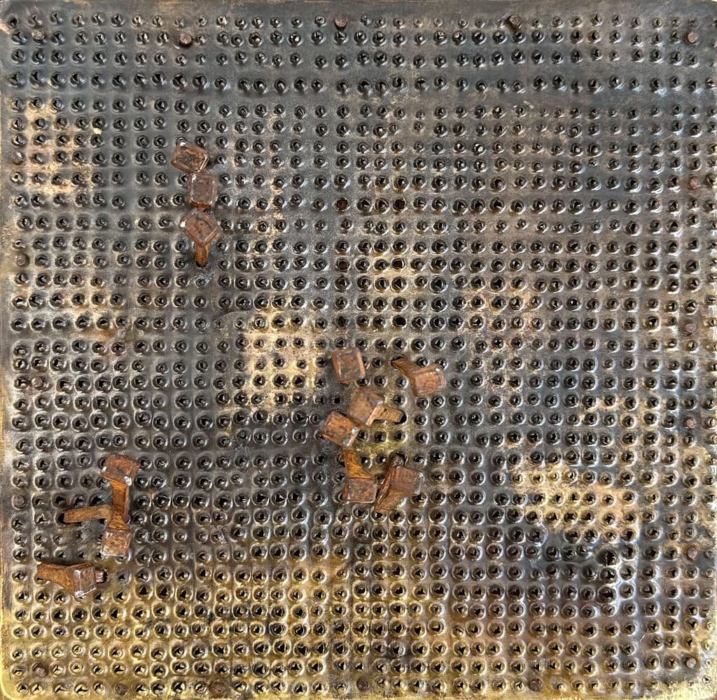 Mensaje de Mathias Goeritz - Perforated metal sheet and nails on wood, 1960´s