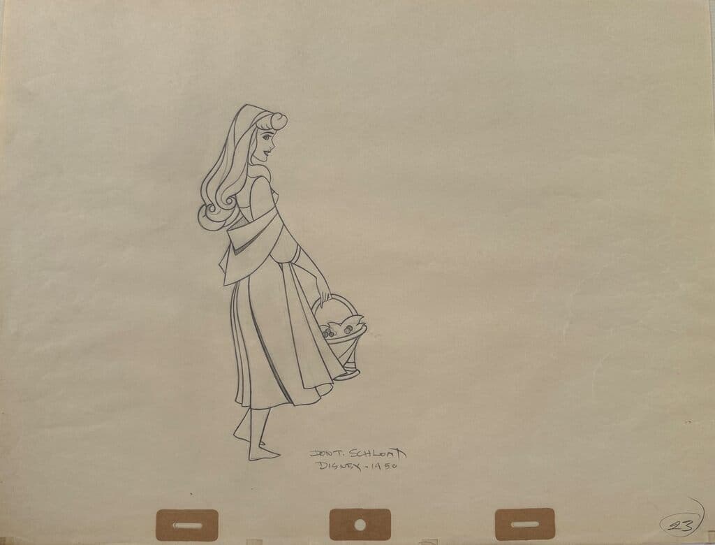 Disney Animation Sell de Don T. Schloat - Pencil on paper, 1950